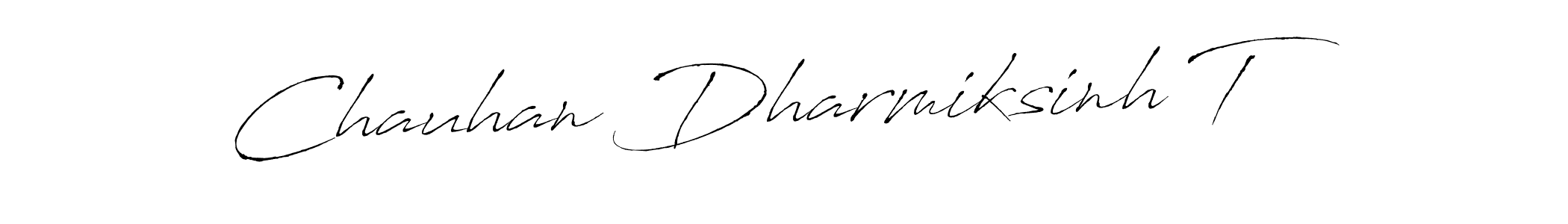 Chauhan Dharmiksinh T stylish signature style. Best Handwritten Sign (Antro_Vectra) for my name. Handwritten Signature Collection Ideas for my name Chauhan Dharmiksinh T. Chauhan Dharmiksinh T signature style 6 images and pictures png