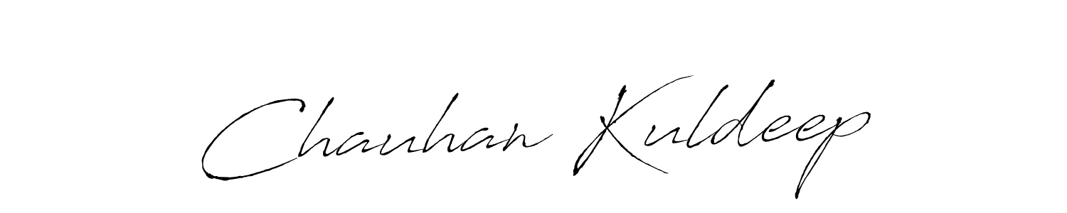 Make a beautiful signature design for name Chauhan Kuldeep. With this signature (Antro_Vectra) style, you can create a handwritten signature for free. Chauhan Kuldeep signature style 6 images and pictures png