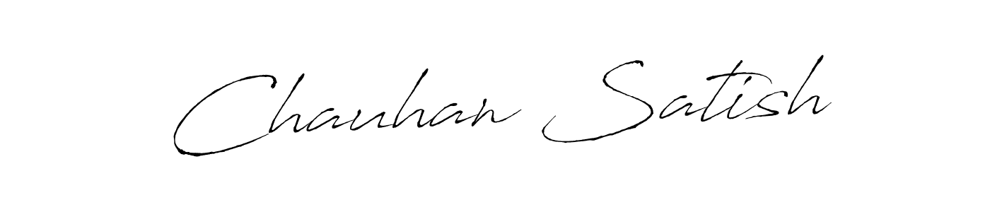 You should practise on your own different ways (Antro_Vectra) to write your name (Chauhan Satish) in signature. don't let someone else do it for you. Chauhan Satish signature style 6 images and pictures png