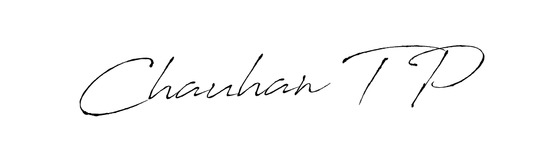 Use a signature maker to create a handwritten signature online. With this signature software, you can design (Antro_Vectra) your own signature for name Chauhan T P. Chauhan T P signature style 6 images and pictures png