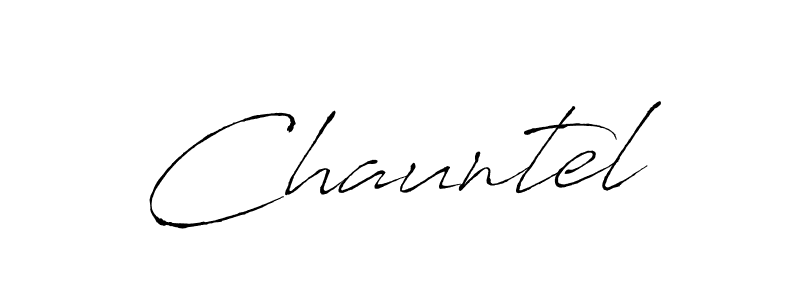 Make a beautiful signature design for name Chauntel. With this signature (Antro_Vectra) style, you can create a handwritten signature for free. Chauntel signature style 6 images and pictures png