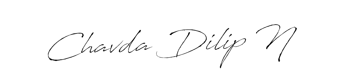 Make a beautiful signature design for name Chavda Dilip N. With this signature (Antro_Vectra) style, you can create a handwritten signature for free. Chavda Dilip N signature style 6 images and pictures png