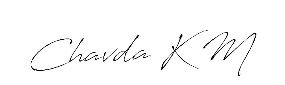 Use a signature maker to create a handwritten signature online. With this signature software, you can design (Antro_Vectra) your own signature for name Chavda K M. Chavda K M signature style 6 images and pictures png