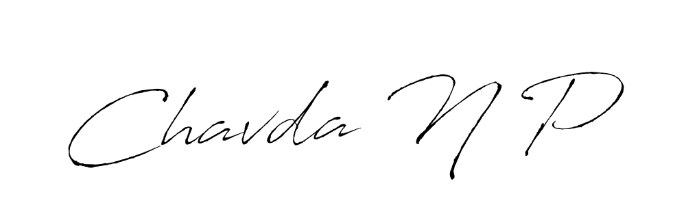 Chavda N P stylish signature style. Best Handwritten Sign (Antro_Vectra) for my name. Handwritten Signature Collection Ideas for my name Chavda N P. Chavda N P signature style 6 images and pictures png