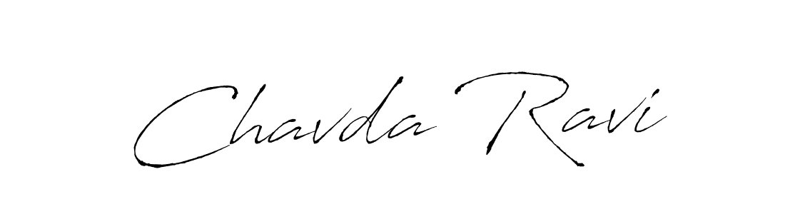 How to make Chavda Ravi name signature. Use Antro_Vectra style for creating short signs online. This is the latest handwritten sign. Chavda Ravi signature style 6 images and pictures png