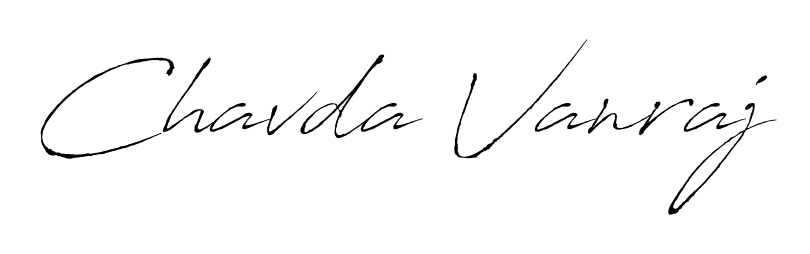 Transform the name Chavda Vanraj into a signature masterpiece using Antro_Vectra font. Ideal for photographers, artists, and creators looking for watermarks. Chavda Vanraj signature style 6 images and pictures png