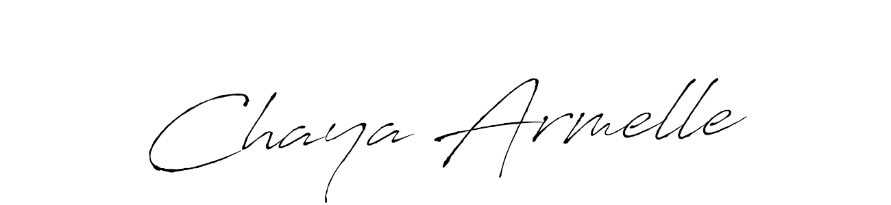 How to make Chaya Armelle signature? Antro_Vectra is a professional autograph style. Create handwritten signature for Chaya Armelle name. Chaya Armelle signature style 6 images and pictures png