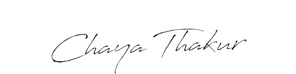 How to make Chaya Thakur name signature. Use Antro_Vectra style for creating short signs online. This is the latest handwritten sign. Chaya Thakur signature style 6 images and pictures png