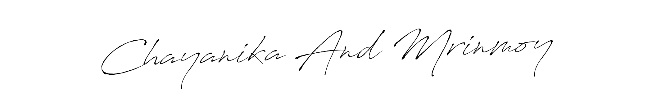 You should practise on your own different ways (Antro_Vectra) to write your name (Chayanika And Mrinmoy) in signature. don't let someone else do it for you. Chayanika And Mrinmoy signature style 6 images and pictures png