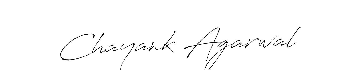How to make Chayank Agarwal name signature. Use Antro_Vectra style for creating short signs online. This is the latest handwritten sign. Chayank Agarwal signature style 6 images and pictures png