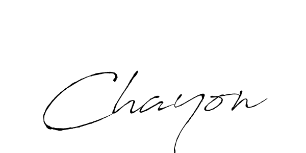 Design your own signature with our free online signature maker. With this signature software, you can create a handwritten (Antro_Vectra) signature for name Chayon. Chayon signature style 6 images and pictures png