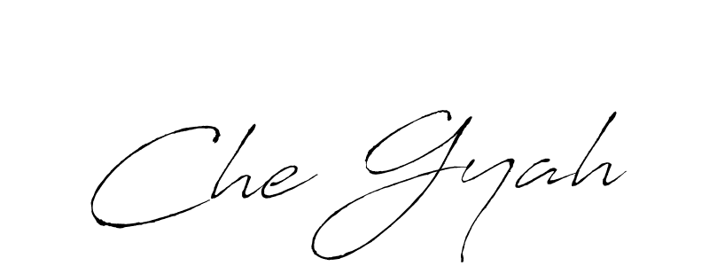 Use a signature maker to create a handwritten signature online. With this signature software, you can design (Antro_Vectra) your own signature for name Che Gyah. Che Gyah signature style 6 images and pictures png