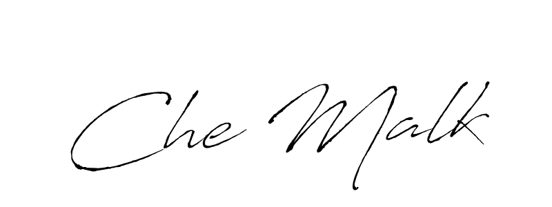 How to make Che Malk name signature. Use Antro_Vectra style for creating short signs online. This is the latest handwritten sign. Che Malk signature style 6 images and pictures png