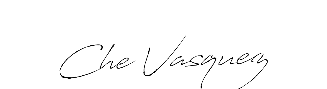 Make a beautiful signature design for name Che Vasquez. With this signature (Antro_Vectra) style, you can create a handwritten signature for free. Che Vasquez signature style 6 images and pictures png