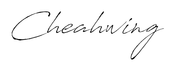 Give your name Cheahwing an exquisite flair with the Antro_Vectra script font. Ideal for contracts, resumes, and formal letterheads. Cheahwing signature style 6 images and pictures png