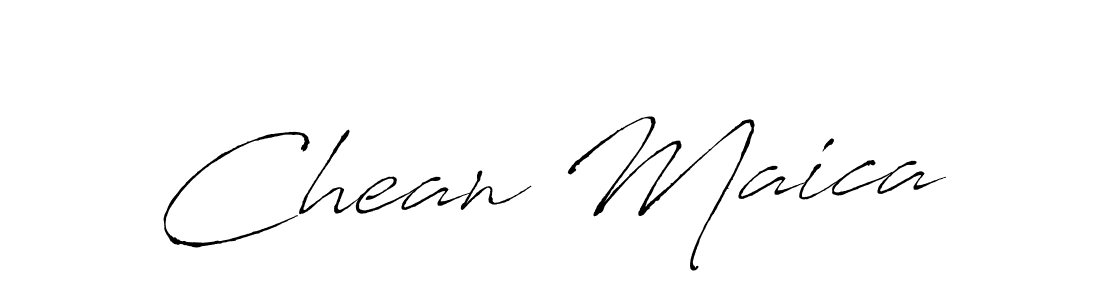 The best way (Antro_Vectra) to make a short signature is to pick only two or three words in your name. The name Chean Maica include a total of six letters. For converting this name. Chean Maica signature style 6 images and pictures png