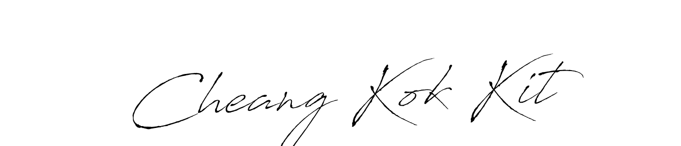 Similarly Antro_Vectra is the best handwritten signature design. Signature creator online .You can use it as an online autograph creator for name Cheang Kok Kit. Cheang Kok Kit signature style 6 images and pictures png