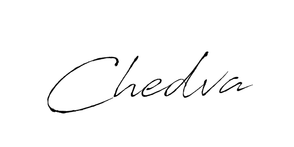 Antro_Vectra is a professional signature style that is perfect for those who want to add a touch of class to their signature. It is also a great choice for those who want to make their signature more unique. Get Chedva name to fancy signature for free. Chedva signature style 6 images and pictures png