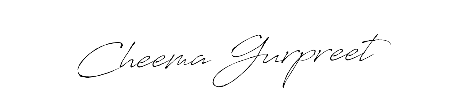 Make a beautiful signature design for name Cheema Gurpreet. With this signature (Antro_Vectra) style, you can create a handwritten signature for free. Cheema Gurpreet signature style 6 images and pictures png