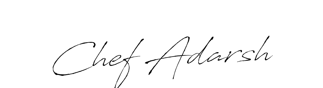 How to make Chef Adarsh name signature. Use Antro_Vectra style for creating short signs online. This is the latest handwritten sign. Chef Adarsh signature style 6 images and pictures png