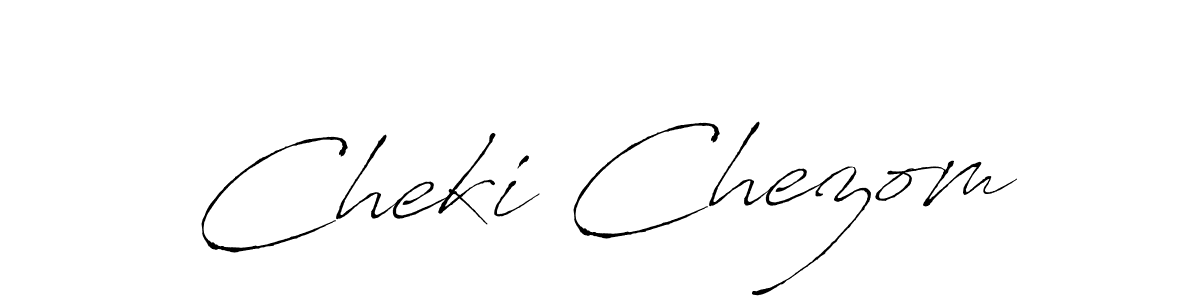 How to make Cheki Chezom signature? Antro_Vectra is a professional autograph style. Create handwritten signature for Cheki Chezom name. Cheki Chezom signature style 6 images and pictures png