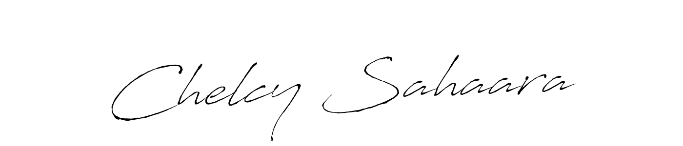 Chelcy Sahaara stylish signature style. Best Handwritten Sign (Antro_Vectra) for my name. Handwritten Signature Collection Ideas for my name Chelcy Sahaara. Chelcy Sahaara signature style 6 images and pictures png