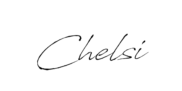 Create a beautiful signature design for name Chelsi. With this signature (Antro_Vectra) fonts, you can make a handwritten signature for free. Chelsi signature style 6 images and pictures png