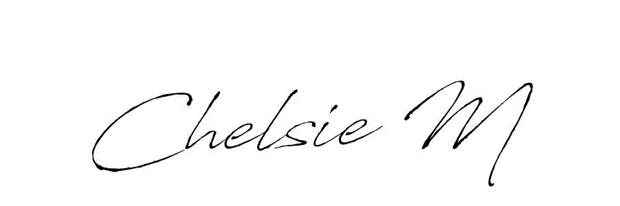 Design your own signature with our free online signature maker. With this signature software, you can create a handwritten (Antro_Vectra) signature for name Chelsie M. Chelsie M signature style 6 images and pictures png