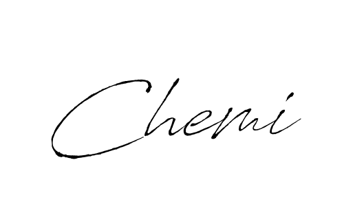 How to make Chemi signature? Antro_Vectra is a professional autograph style. Create handwritten signature for Chemi name. Chemi signature style 6 images and pictures png