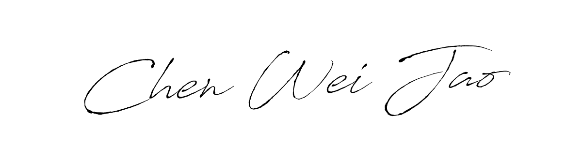 The best way (Antro_Vectra) to make a short signature is to pick only two or three words in your name. The name Chen Wei Jao include a total of six letters. For converting this name. Chen Wei Jao signature style 6 images and pictures png