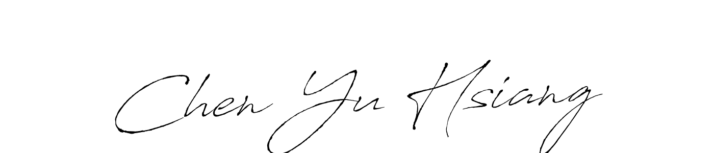 The best way (Antro_Vectra) to make a short signature is to pick only two or three words in your name. The name Chen Yu Hsiang include a total of six letters. For converting this name. Chen Yu Hsiang signature style 6 images and pictures png