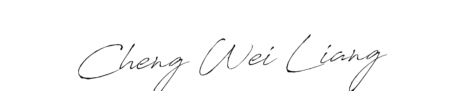 Antro_Vectra is a professional signature style that is perfect for those who want to add a touch of class to their signature. It is also a great choice for those who want to make their signature more unique. Get Cheng Wei Liang name to fancy signature for free. Cheng Wei Liang signature style 6 images and pictures png