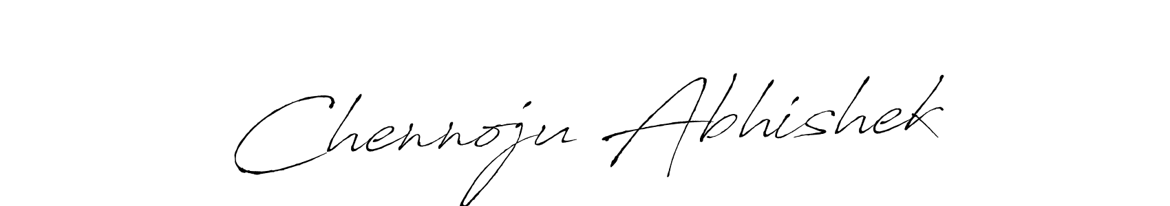 Make a beautiful signature design for name Chennoju Abhishek. With this signature (Antro_Vectra) style, you can create a handwritten signature for free. Chennoju Abhishek signature style 6 images and pictures png