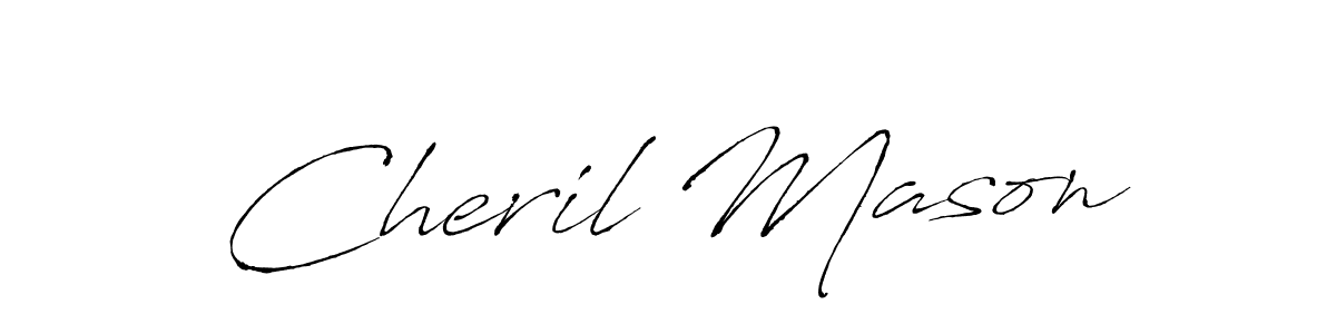 Make a beautiful signature design for name Cheril Mason. With this signature (Antro_Vectra) style, you can create a handwritten signature for free. Cheril Mason signature style 6 images and pictures png
