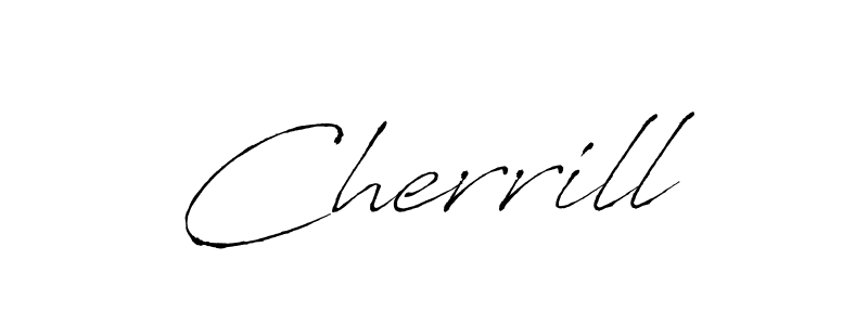 Create a beautiful signature design for name Cherrill. With this signature (Antro_Vectra) fonts, you can make a handwritten signature for free. Cherrill signature style 6 images and pictures png