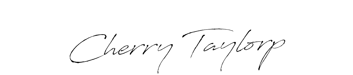 Make a beautiful signature design for name Cherry Taylorp. With this signature (Antro_Vectra) style, you can create a handwritten signature for free. Cherry Taylorp signature style 6 images and pictures png