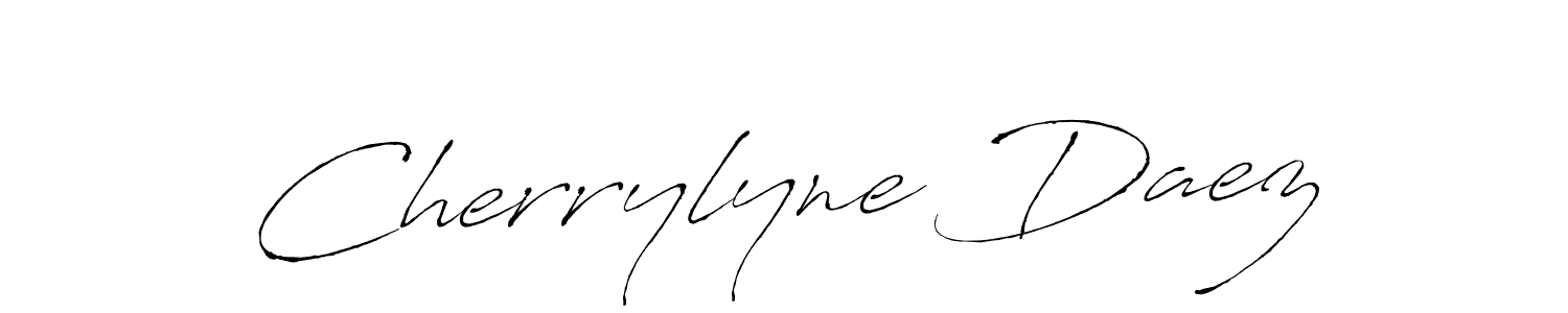 Make a beautiful signature design for name Cherrylyne Daez. With this signature (Antro_Vectra) style, you can create a handwritten signature for free. Cherrylyne Daez signature style 6 images and pictures png