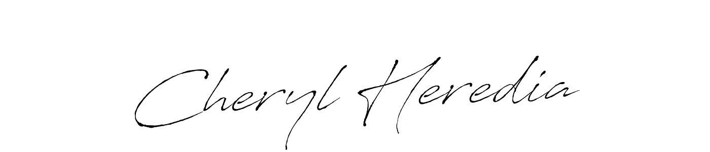 Make a beautiful signature design for name Cheryl Heredia. With this signature (Antro_Vectra) style, you can create a handwritten signature for free. Cheryl Heredia signature style 6 images and pictures png