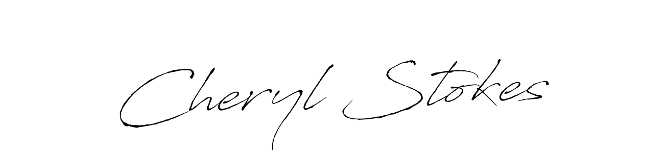 How to make Cheryl Stokes name signature. Use Antro_Vectra style for creating short signs online. This is the latest handwritten sign. Cheryl Stokes signature style 6 images and pictures png