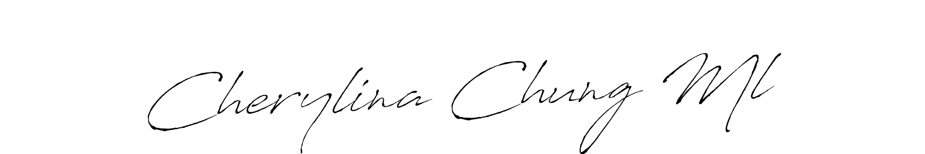 How to make Cherylina Chung Ml signature? Antro_Vectra is a professional autograph style. Create handwritten signature for Cherylina Chung Ml name. Cherylina Chung Ml signature style 6 images and pictures png