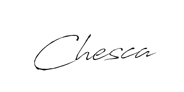 How to make Chesca signature? Antro_Vectra is a professional autograph style. Create handwritten signature for Chesca name. Chesca signature style 6 images and pictures png