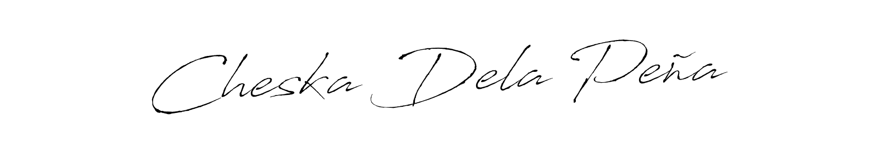 It looks lik you need a new signature style for name Cheska Dela Peña. Design unique handwritten (Antro_Vectra) signature with our free signature maker in just a few clicks. Cheska Dela Peña signature style 6 images and pictures png