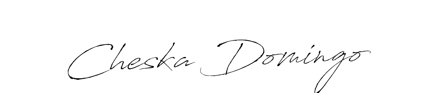Create a beautiful signature design for name Cheska Domingo. With this signature (Antro_Vectra) fonts, you can make a handwritten signature for free. Cheska Domingo signature style 6 images and pictures png