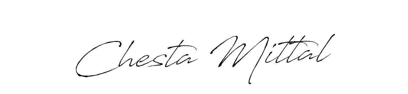 You should practise on your own different ways (Antro_Vectra) to write your name (Chesta Mittal) in signature. don't let someone else do it for you. Chesta Mittal signature style 6 images and pictures png