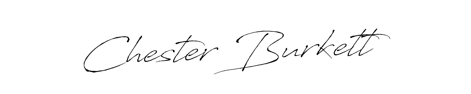 How to make Chester Burkett name signature. Use Antro_Vectra style for creating short signs online. This is the latest handwritten sign. Chester Burkett signature style 6 images and pictures png