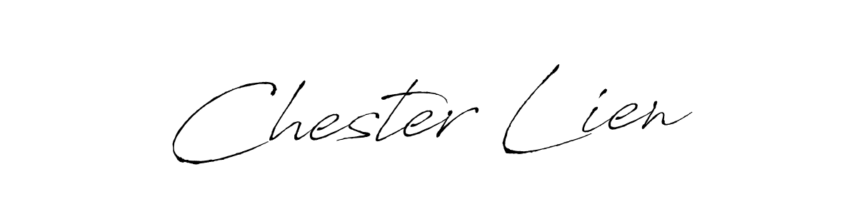 Design your own signature with our free online signature maker. With this signature software, you can create a handwritten (Antro_Vectra) signature for name Chester Lien. Chester Lien signature style 6 images and pictures png