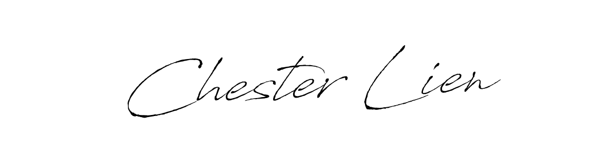 Make a beautiful signature design for name Chester Lien. With this signature (Antro_Vectra) style, you can create a handwritten signature for free. Chester Lien signature style 6 images and pictures png