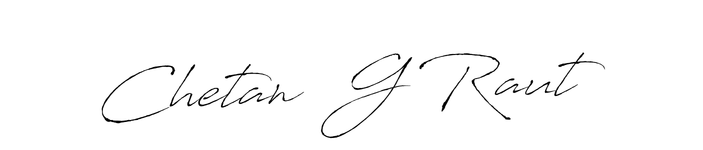 Antro_Vectra is a professional signature style that is perfect for those who want to add a touch of class to their signature. It is also a great choice for those who want to make their signature more unique. Get Chetan  G Raut name to fancy signature for free. Chetan  G Raut signature style 6 images and pictures png