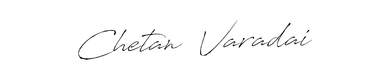 The best way (Antro_Vectra) to make a short signature is to pick only two or three words in your name. The name Chetan  Varadai include a total of six letters. For converting this name. Chetan  Varadai signature style 6 images and pictures png