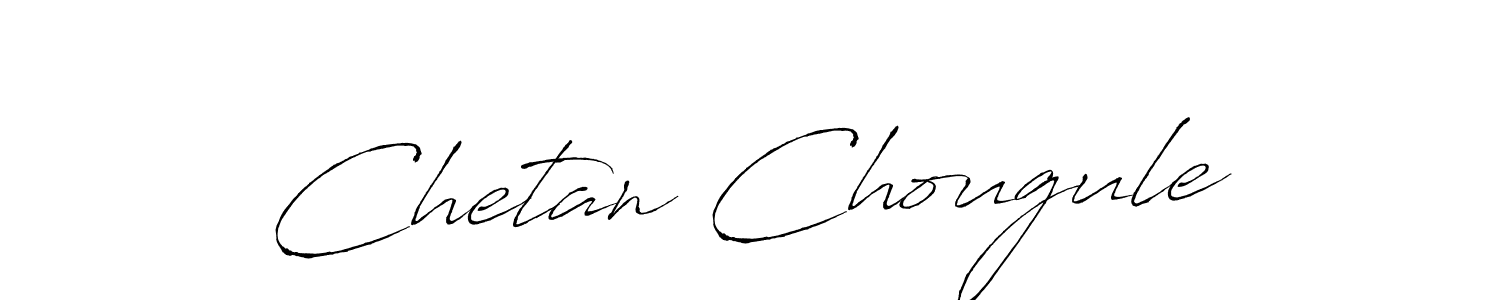 How to make Chetan Chougule name signature. Use Antro_Vectra style for creating short signs online. This is the latest handwritten sign. Chetan Chougule signature style 6 images and pictures png